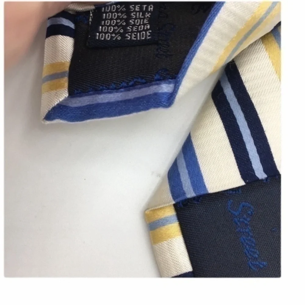 MEETING STREET blue and yellow striped tie